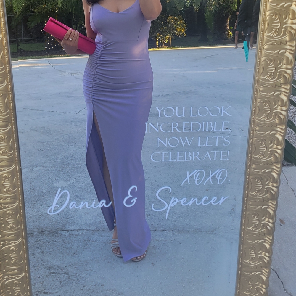 Elegant Lavender Evening Dress